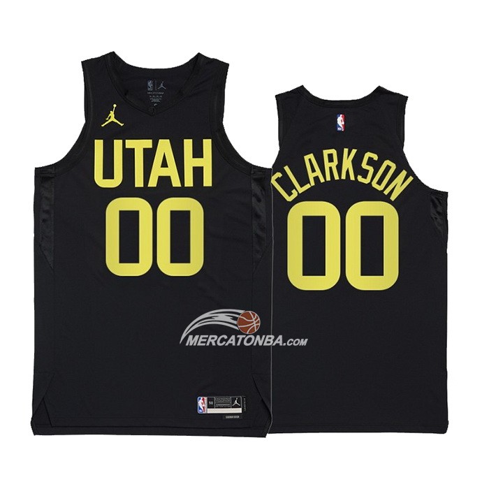 Maglia Utah Jazz Jordan Clarkson NO 00 Statement 2022-23 Nero